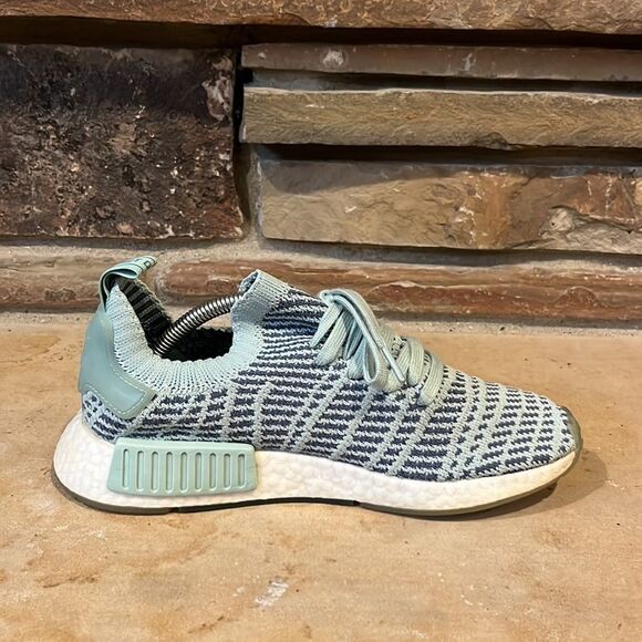 Adidas NMD_R1 STLT Primeknit "Ash Green" Sneakers - Picture 4 of 10